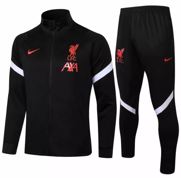 2021/22 Liverpool Black Training Kits Jacket with Pants